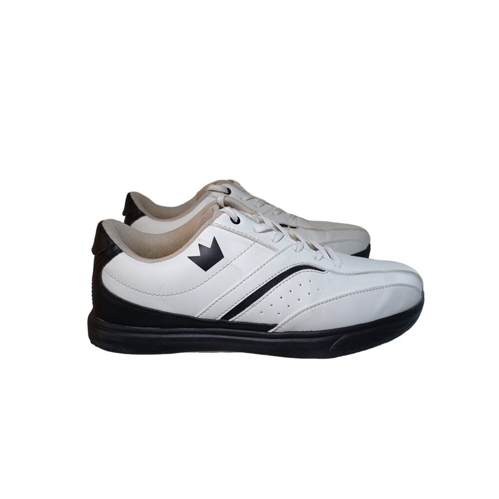 Brunswick Mens Vapor Size 7.5 White Black Bowling Shoes